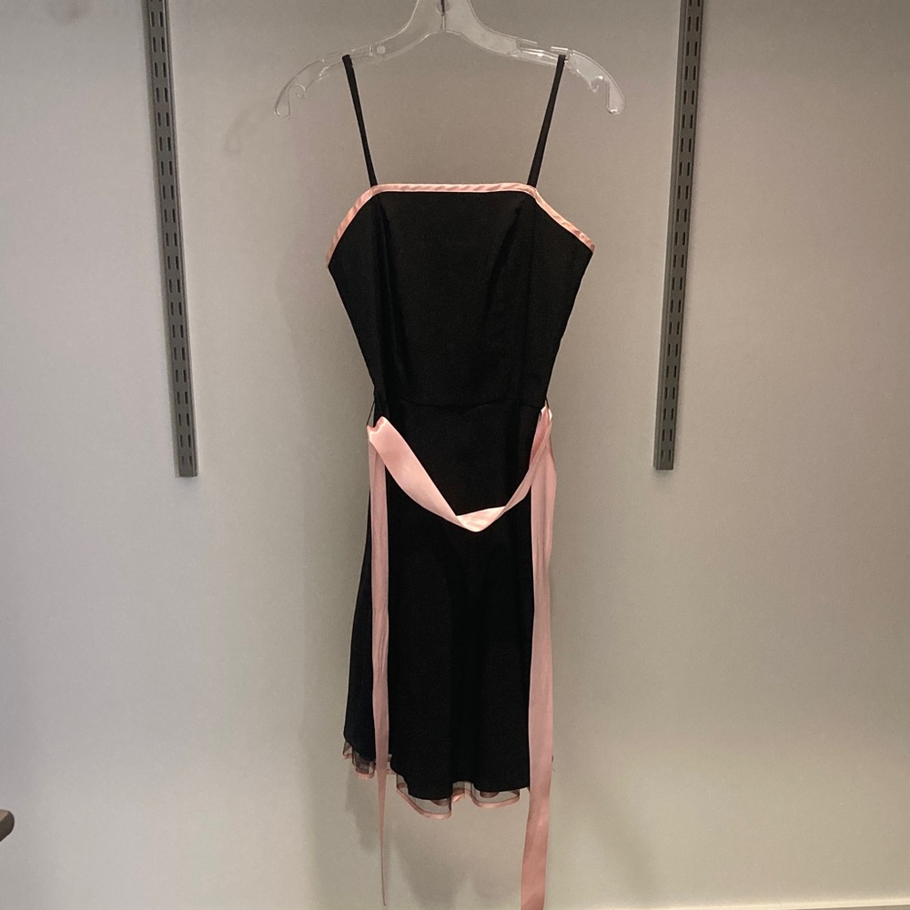 Elegant Black and Pink Dress